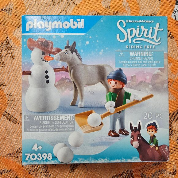 Playmobil Spirit Riding Free 70398 Snips Senor Carrots Snowman Winter DreamWorks - Picture 1 of 6